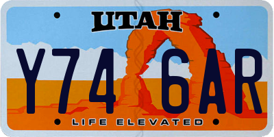 UT license plate Y746AR
