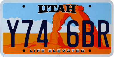 UT license plate Y746BR