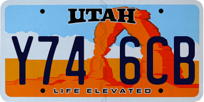 UT license plate Y746CB