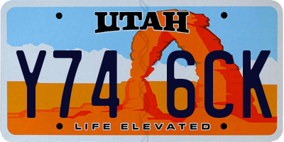 UT license plate Y746CK