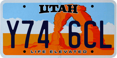 UT license plate Y746CL