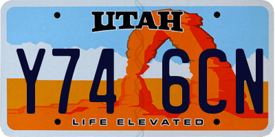 UT license plate Y746CN