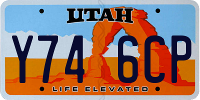 UT license plate Y746CP