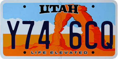 UT license plate Y746CQ
