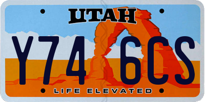 UT license plate Y746CS