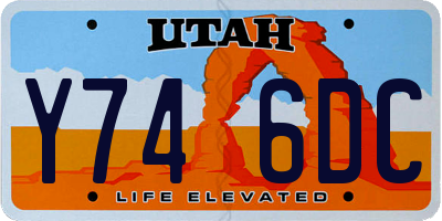 UT license plate Y746DC