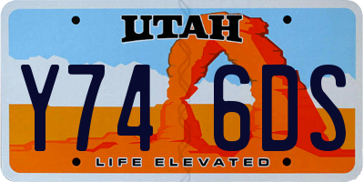 UT license plate Y746DS