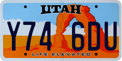 UT license plate Y746DU