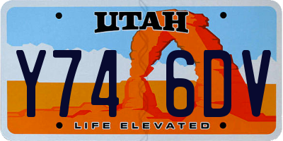 UT license plate Y746DV