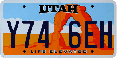 UT license plate Y746EH