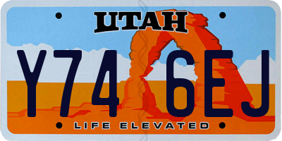 UT license plate Y746EJ