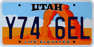 UT license plate Y746EL