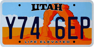 UT license plate Y746EP