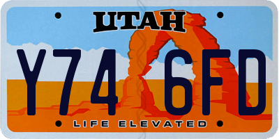 UT license plate Y746FD