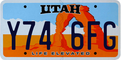 UT license plate Y746FG