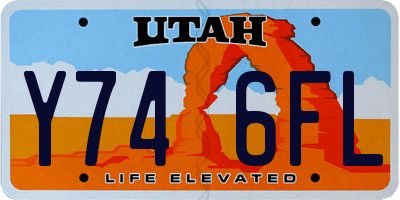 UT license plate Y746FL
