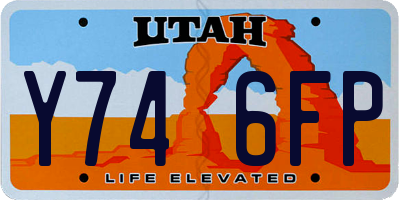 UT license plate Y746FP