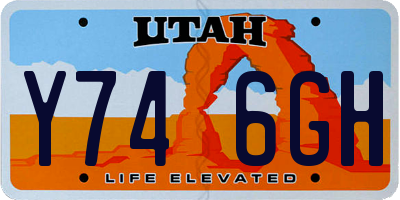 UT license plate Y746GH