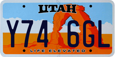 UT license plate Y746GL