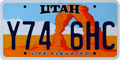 UT license plate Y746HC