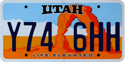 UT license plate Y746HH
