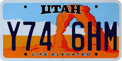 UT license plate Y746HM