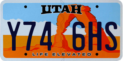 UT license plate Y746HS