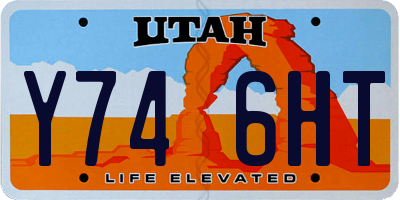 UT license plate Y746HT