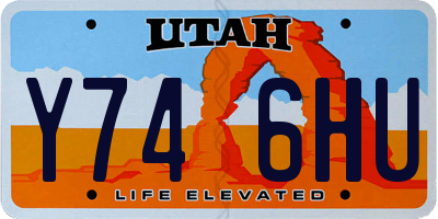 UT license plate Y746HU