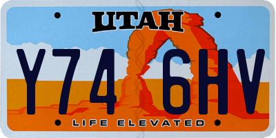 UT license plate Y746HV
