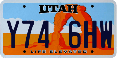 UT license plate Y746HW