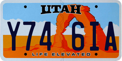 UT license plate Y746IA