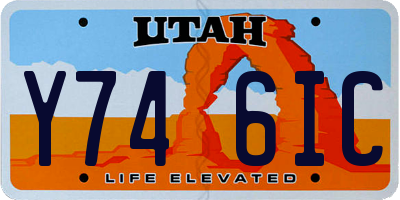 UT license plate Y746IC