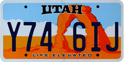 UT license plate Y746IJ