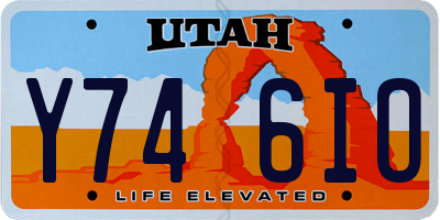 UT license plate Y746IO
