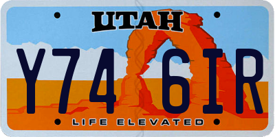 UT license plate Y746IR