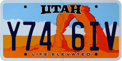 UT license plate Y746IV