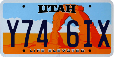UT license plate Y746IX