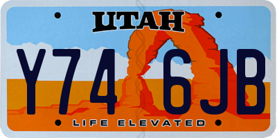 UT license plate Y746JB