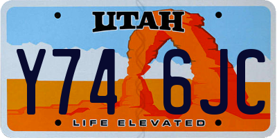 UT license plate Y746JC