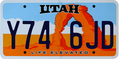 UT license plate Y746JD