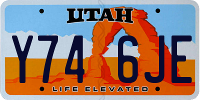 UT license plate Y746JE