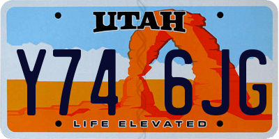 UT license plate Y746JG