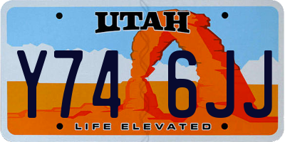UT license plate Y746JJ