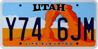 UT license plate Y746JM