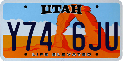 UT license plate Y746JU