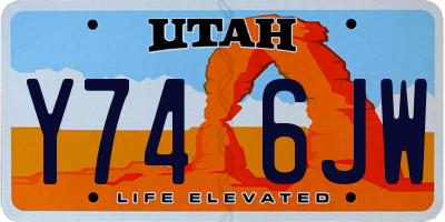 UT license plate Y746JW