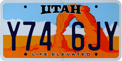 UT license plate Y746JY