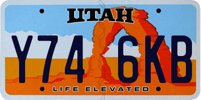 UT license plate Y746KB