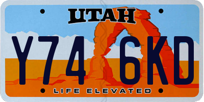 UT license plate Y746KD